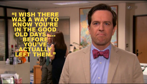 Andy Bernard Talking about the good ol days