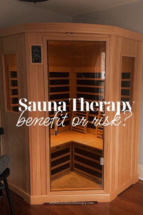 pinterest pin talking about sauna therapy